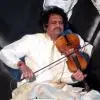 Portrait of Vidwan Mysore Manjunath, internationally acclaimed Carnatic violin maestro.