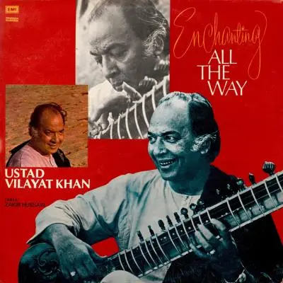 Enchanting All The Way by Vilayat Khan - Album Cover Art