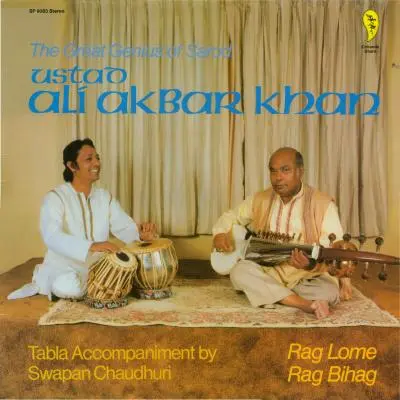 The Great Genius of Sarod by Ali Akbar Khan - Album Cover Art