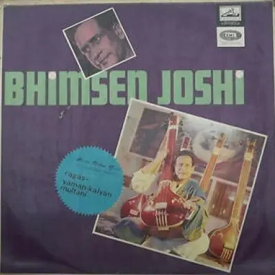 Ragas Yaman-Kalyan, Multani by Bhimsen Joshi - Album Cover Art