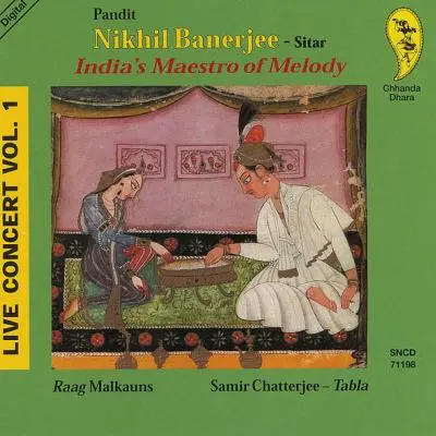 Live Concert Vol. 1 (Raag Malkauns) by Nikhil Banerjee - Album Cover Art