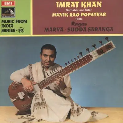 Ragas Marva · Sudda Saranga by Imrat Khan, Manikrao Popatkar - Album Cover Art