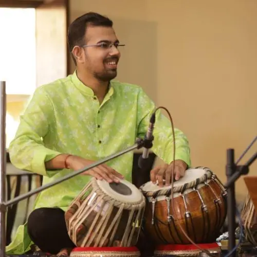 Rudraksha Vaze is a tabla player.