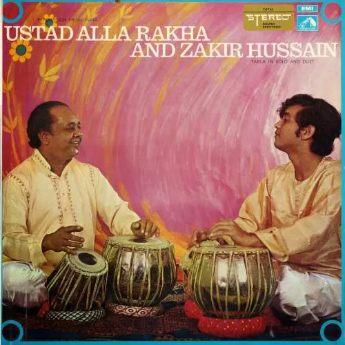 Percussion From India, Tabla In Solo And Duet by Alla Rakha, Zakir Hussain - Album Cover Art