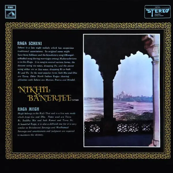 Raga Soheni, Raga Megh by Nikhil Banerjee - Album Cover Art