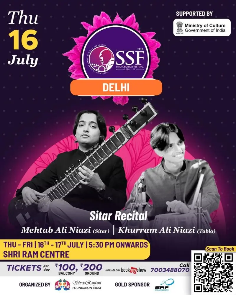 Mehtab Ali Niazi Sitar Recital with Khurram Ali Niazi at Swara Samrat Festival Delhi 2026
