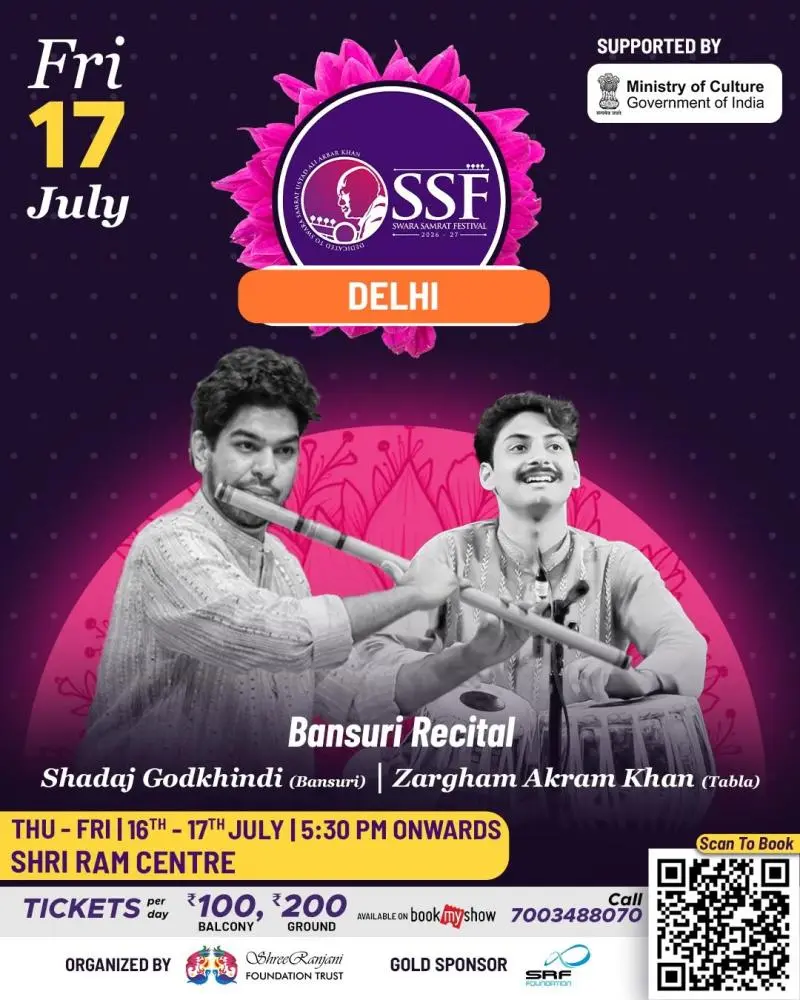 Melodies of the Bamboo Flute: Shadaj Godkhindi Bansuri Recital at Swara Samrat Festival Delhi 2026