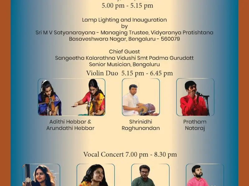 Youth Music Festival 2026 – Veena and Vocal Concerts